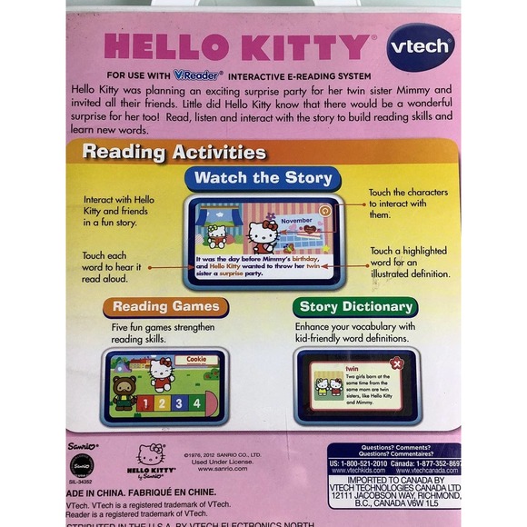 VTech V.Reader Hello Kitty Hello Kitty’s Surprise NEW SEALED - Picture 8 of 9